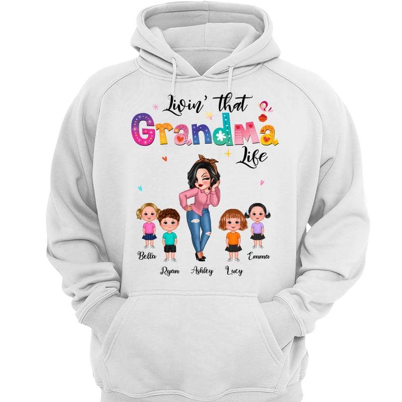 Livin‘ That Grandma Life Sassy Girl Gift For Grandma Personalized Shirt - Image 3