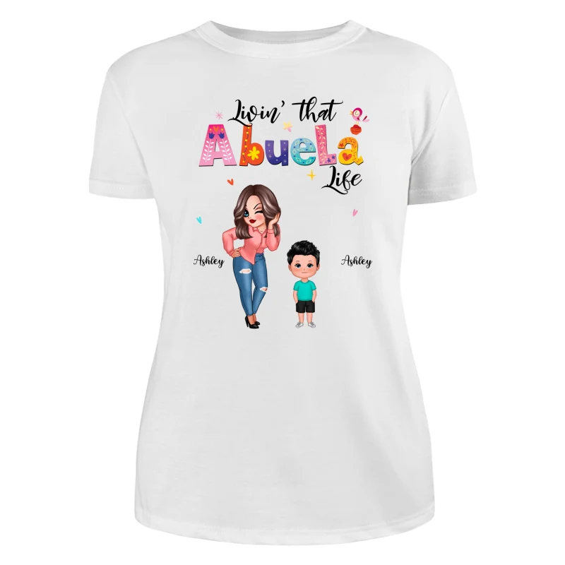 Livin‘ That Grandma Life Sassy Girl Gift For Grandma Personalized Shirt - Image 9