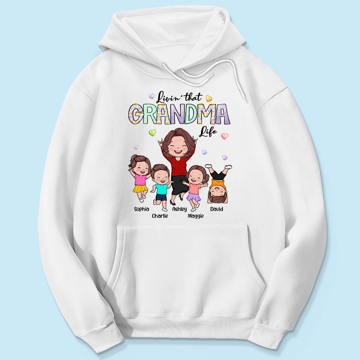 Livin' That Grandma Life Vector Happy Kids Personalized Shirt - Image 5