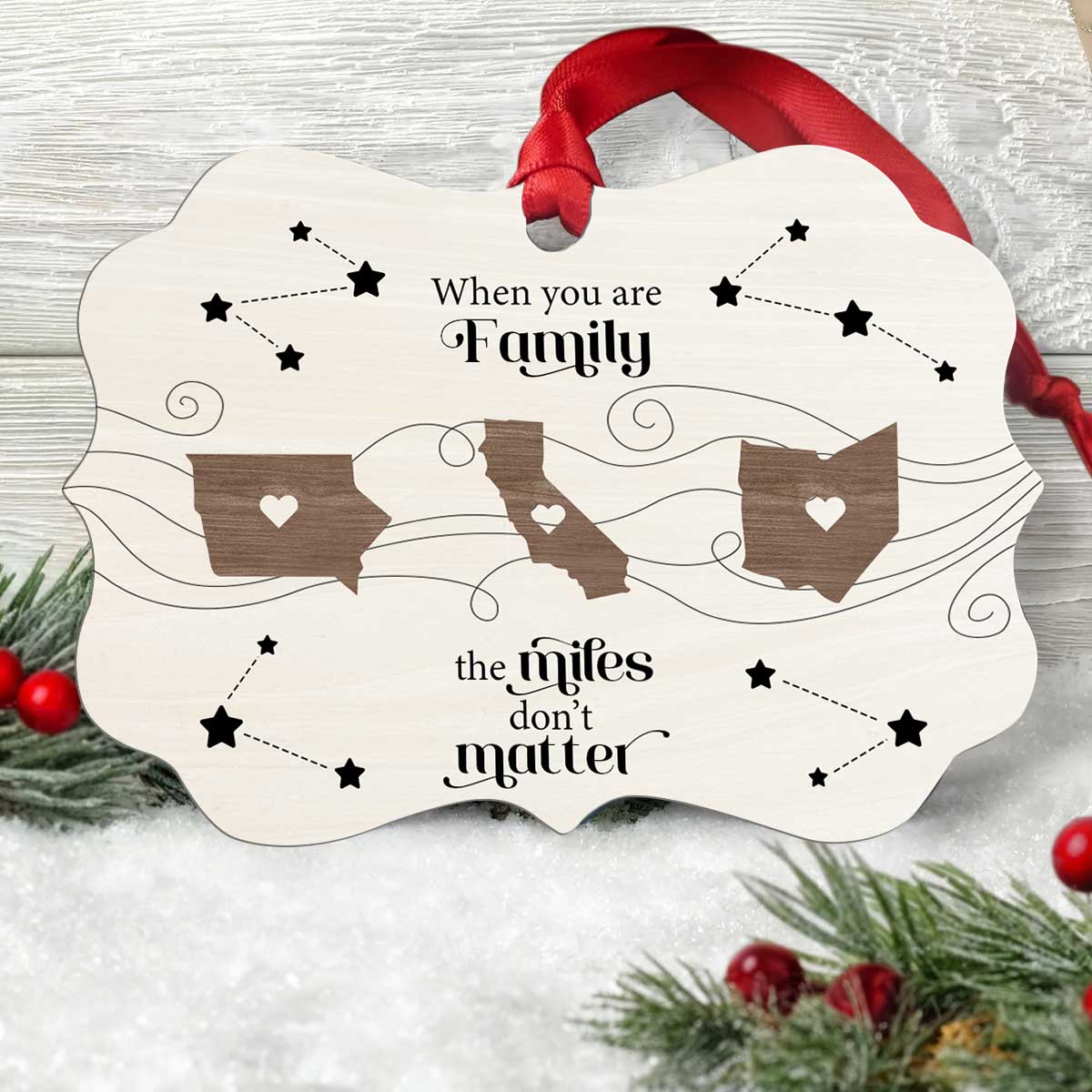 Long Distance Family Friends Siblings Sisters Besties Personalized Christmas Ornament, Togetherness Christmas Gift - Image 2
