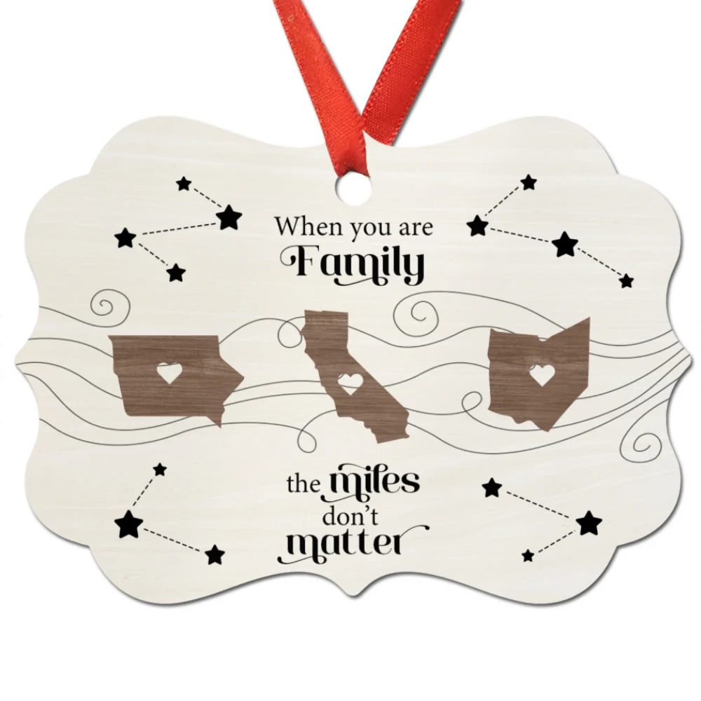 Long Distance Family Friends Siblings Sisters Besties Personalized Christmas Ornament, Togetherness Christmas Gift - Image 6