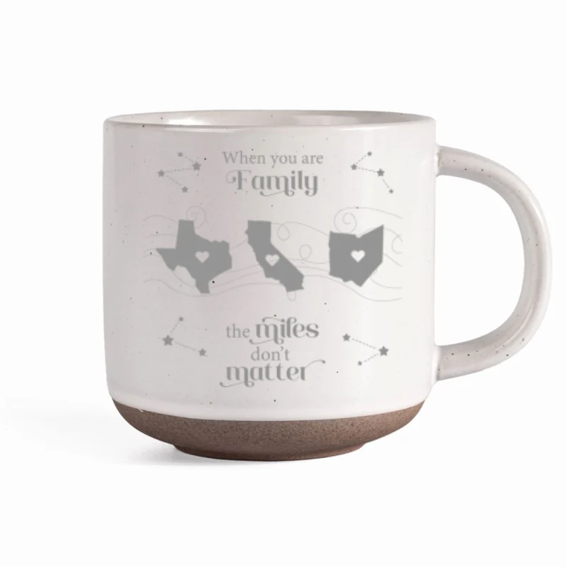 Long Distance Family Friends Siblings Sisters Besties Personalized Engraved Pottery Mug, Togetherness Christmas Gift - Image 11