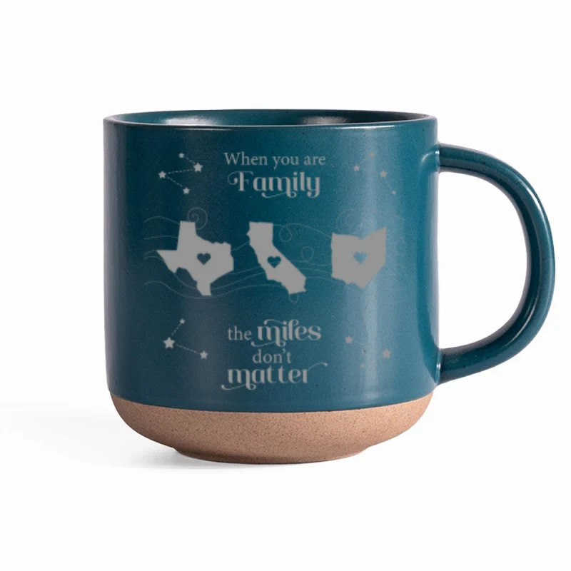 Long Distance Family Friends Siblings Sisters Besties Personalized Engraved Pottery Mug, Togetherness Christmas Gift - Image 12
