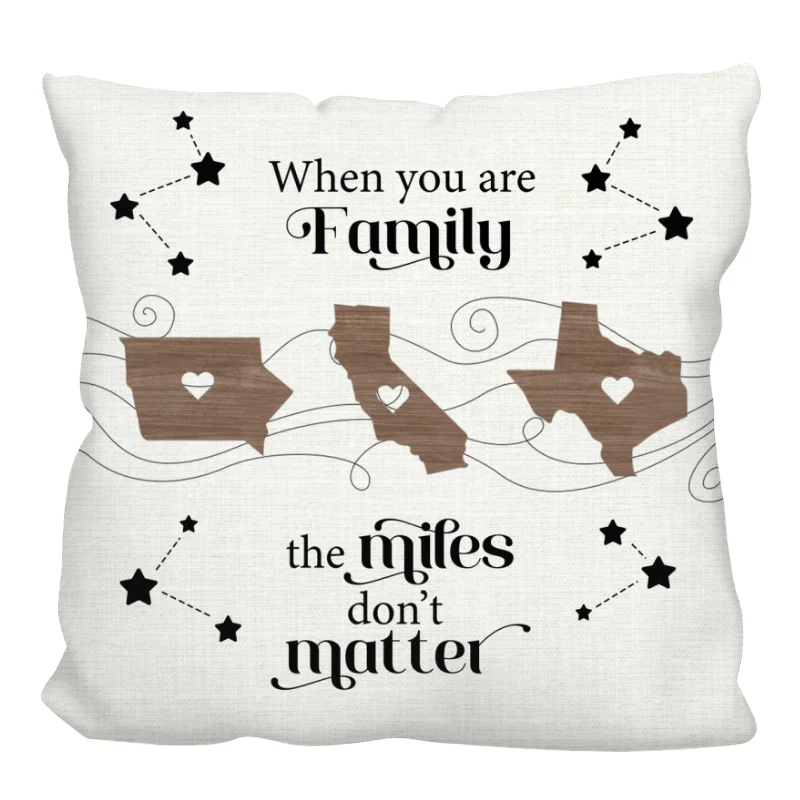 Long Distance Family Friends Siblings Sisters Besties Personalized Pillow, Togetherness Christmas Gift - Image 11