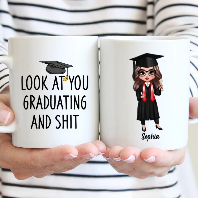 Look At You Graduating Funny Graduation Gift For Graduate Personalized Mug - Image 7
