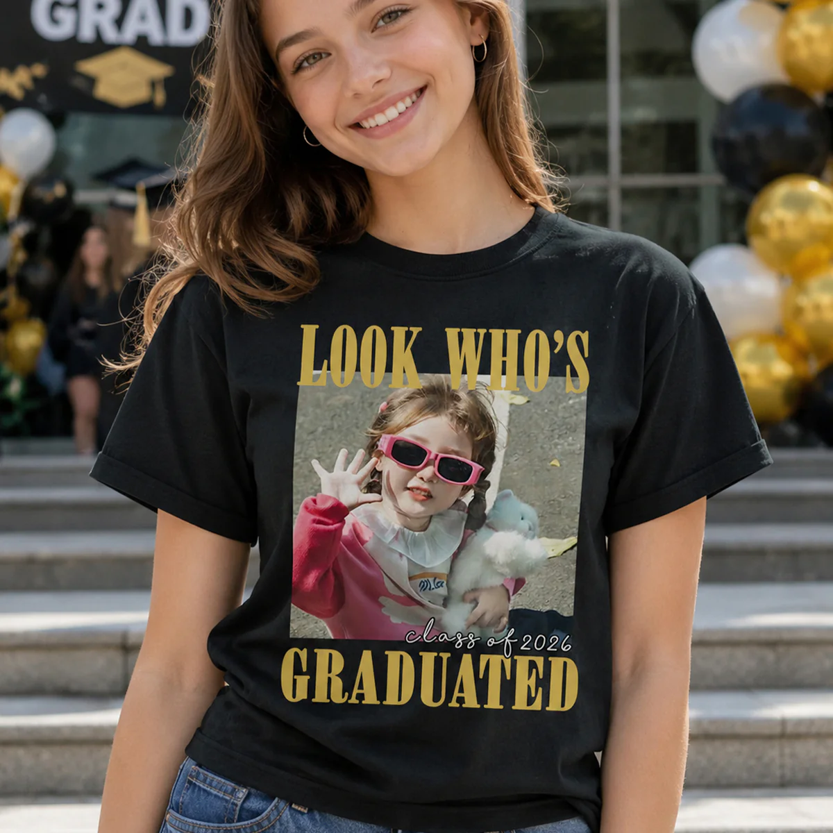 Look Who's Graduated Class Of 2026 - Personalized Shirt - Graduation Gift, Family Matching Shirt Graduation Party Celebration - Image 4