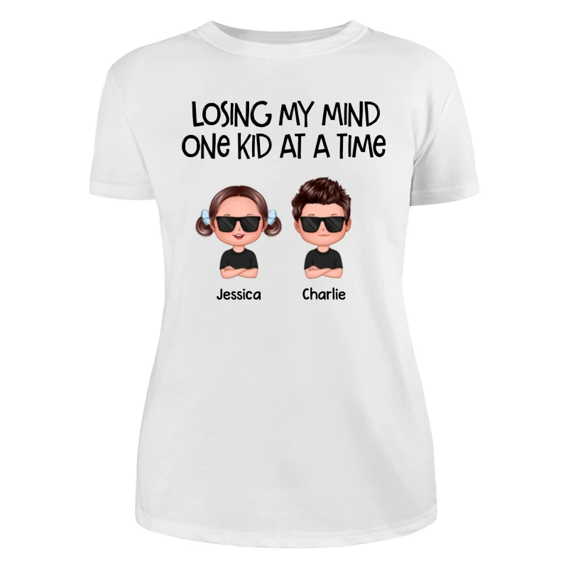 Losing My Mind One Kid At A Time Doll Kids Personalized Tank Top Shirt - Image 16