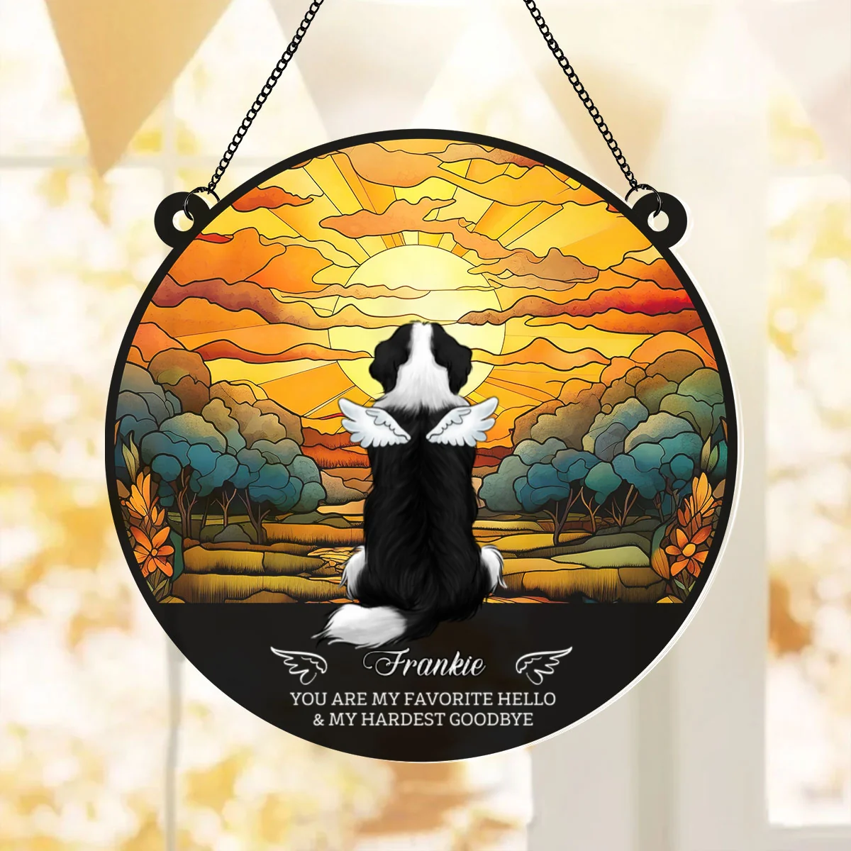 Loss Of Dogs Sympathy Gift Personalized Dog Memorial Suncatcher - Image 8