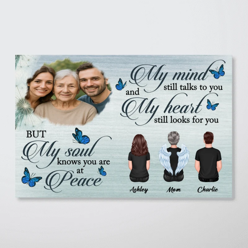 Lost Loved One Family Photo Uploaded Personalized Poster, Memorial gifts, Sympathy Gifts - Image 8