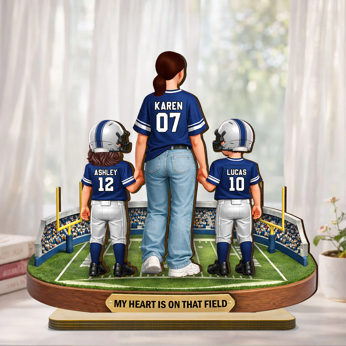 Loud & Proud Football Mom - Personalized 2-Layered Wooden Plaque - Mother's Day Gift, Gift For Football Mom - Image 6