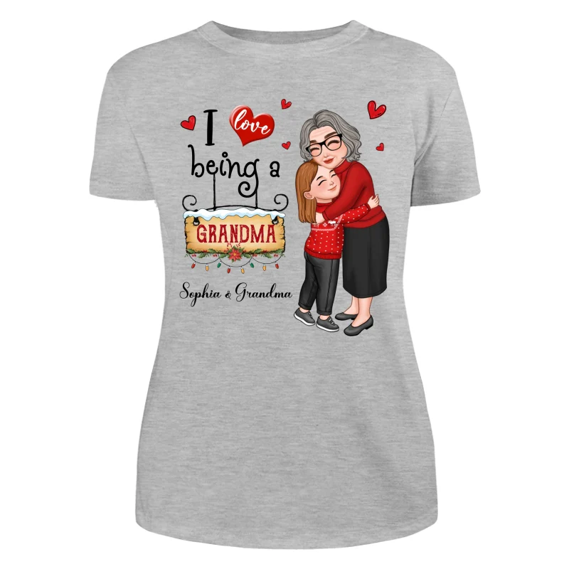 Love Being A Grandma Hugging Grandkid Personalized Hoodie Sweatshirt - Image 10
