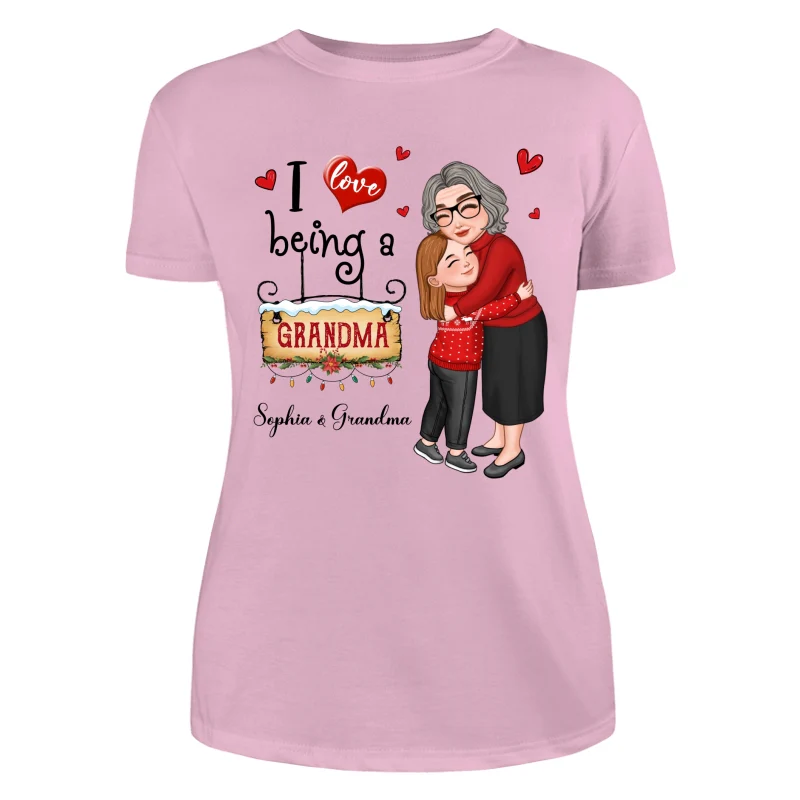 Love Being A Grandma Hugging Grandkid Personalized Hoodie Sweatshirt - Image 11