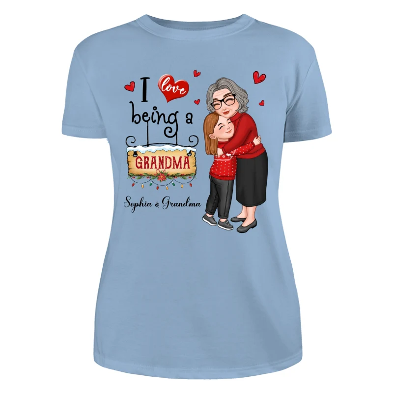 Love Being A Grandma Hugging Grandkid Personalized Hoodie Sweatshirt - Image 12