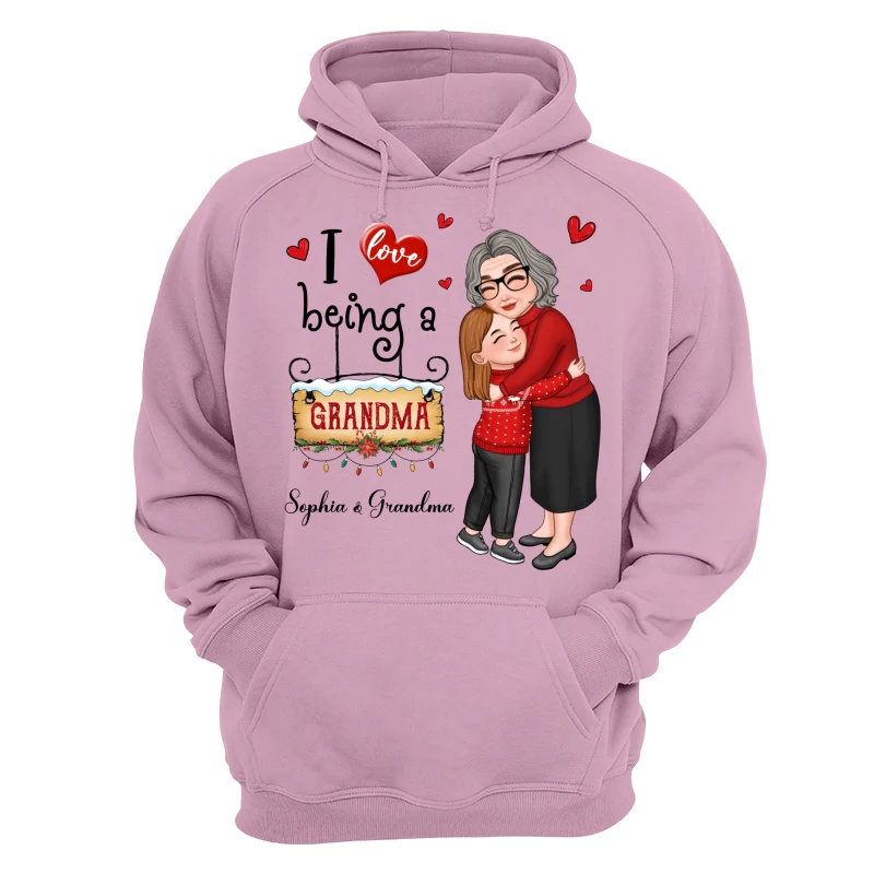 Love Being A Grandma Hugging Grandkid Personalized Hoodie Sweatshirt - Image 15