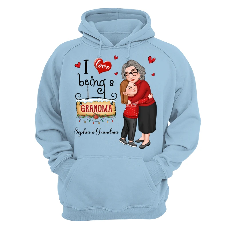 Love Being A Grandma Hugging Grandkid Personalized Hoodie Sweatshirt - Image 16