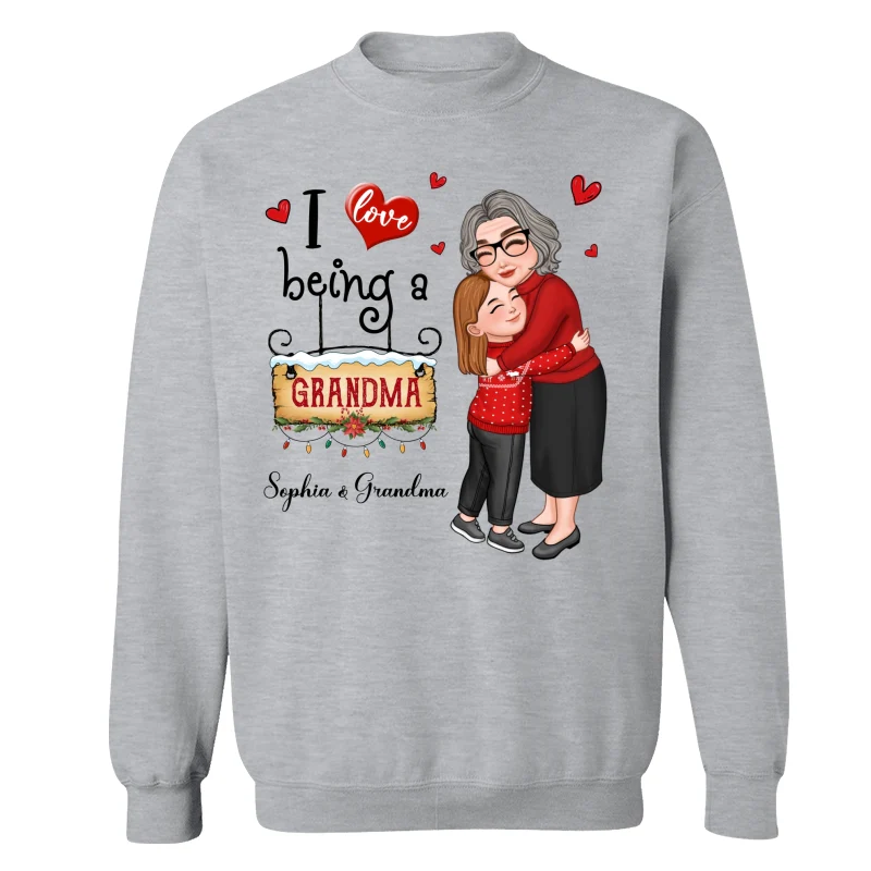 Love Being A Grandma Hugging Grandkid Personalized Hoodie Sweatshirt - Image 18