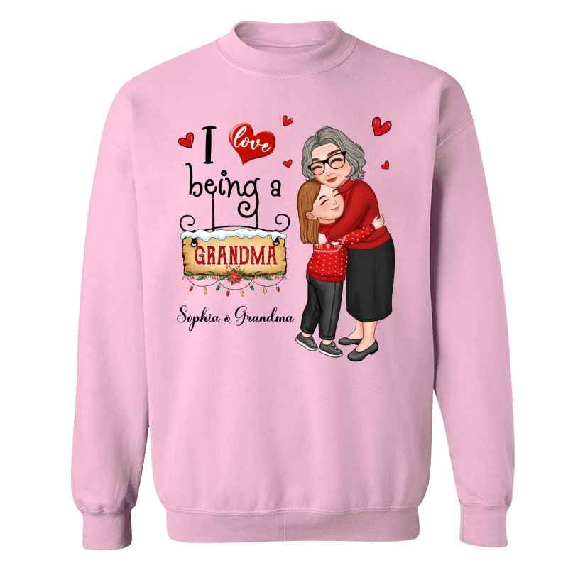 Love Being A Grandma Hugging Grandkid Personalized Hoodie Sweatshirt - Image 19