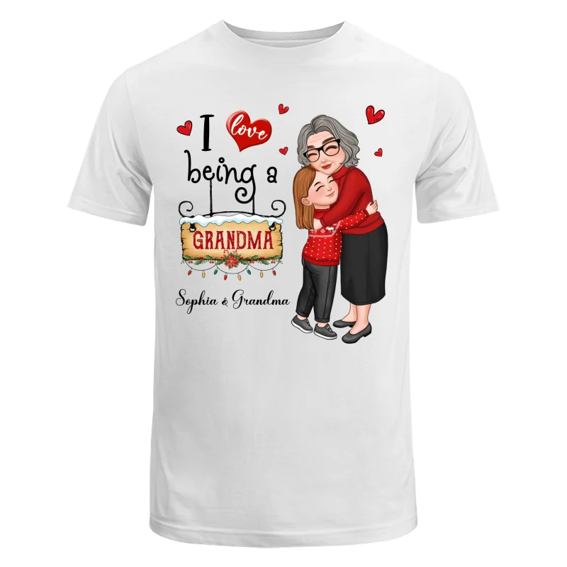 Love Being A Grandma Hugging Grandkid Personalized Hoodie Sweatshirt - Image 5