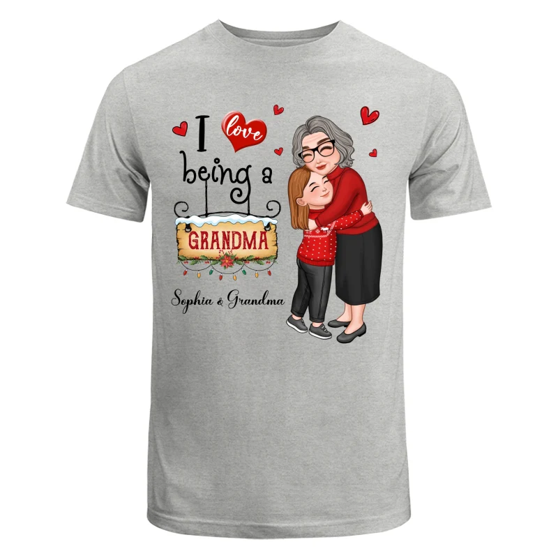 Love Being A Grandma Hugging Grandkid Personalized Hoodie Sweatshirt - Image 6