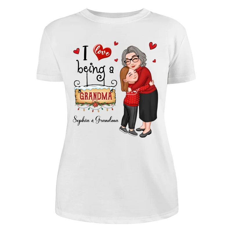 Love Being A Grandma Hugging Grandkid Personalized Hoodie Sweatshirt - Image 9