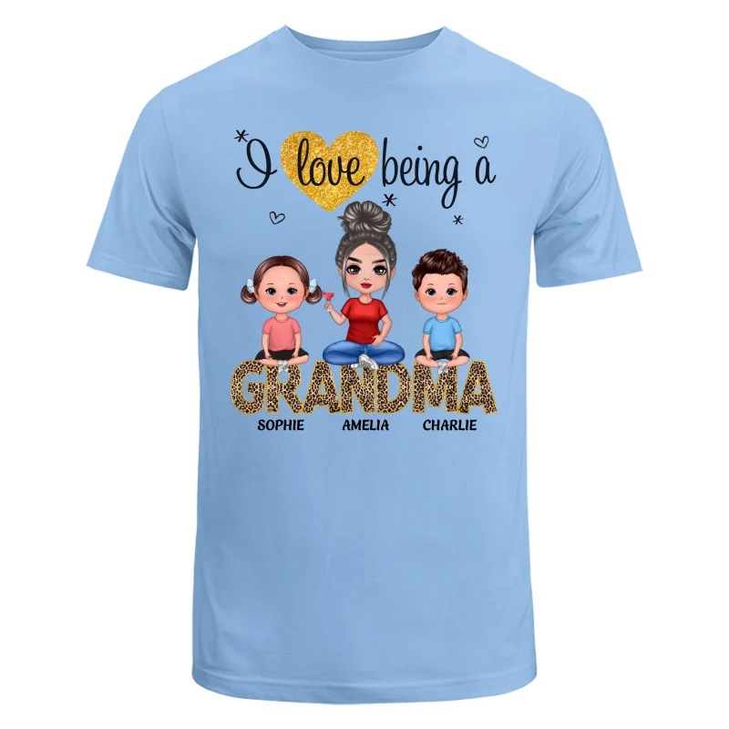 Love Being A Grandma Mom Doll Grandma Grandkids Personalized Shirt - Image 8