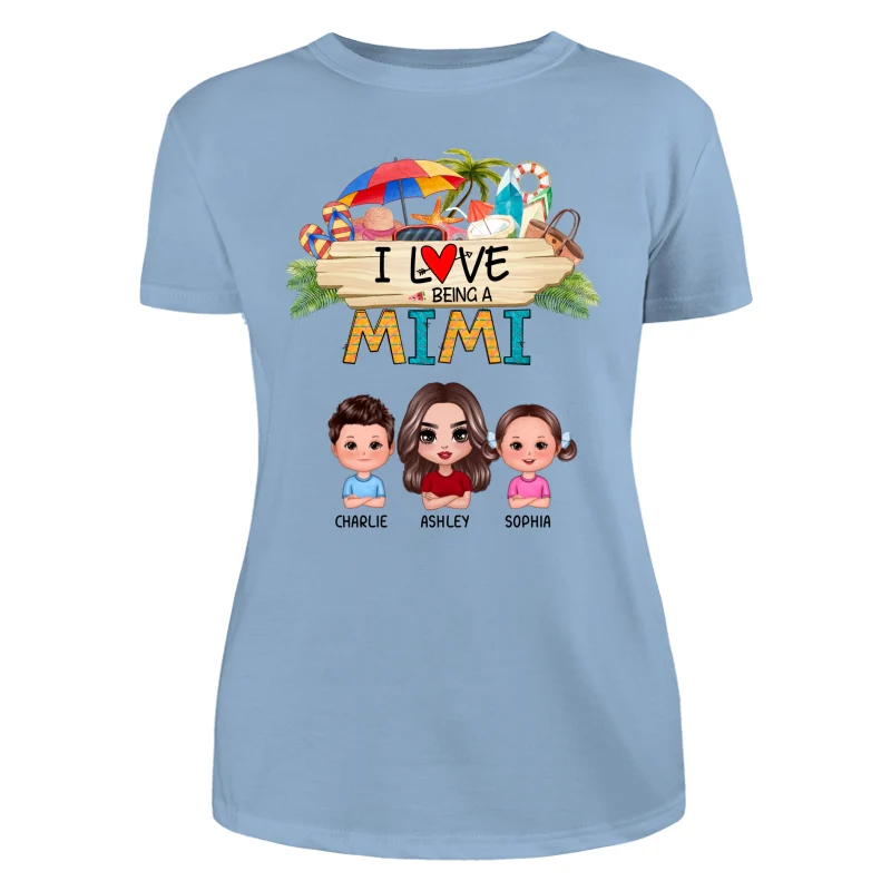Love Being A Grandma Summer Pattern Personalized Shirt - Image 12