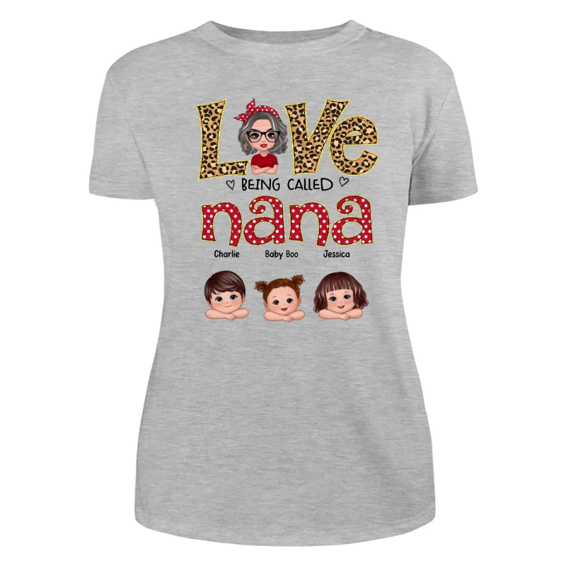 Love Being Called Grandma Polka Dot Doll Grandma Grandkids Personalized Shirt - Image 10