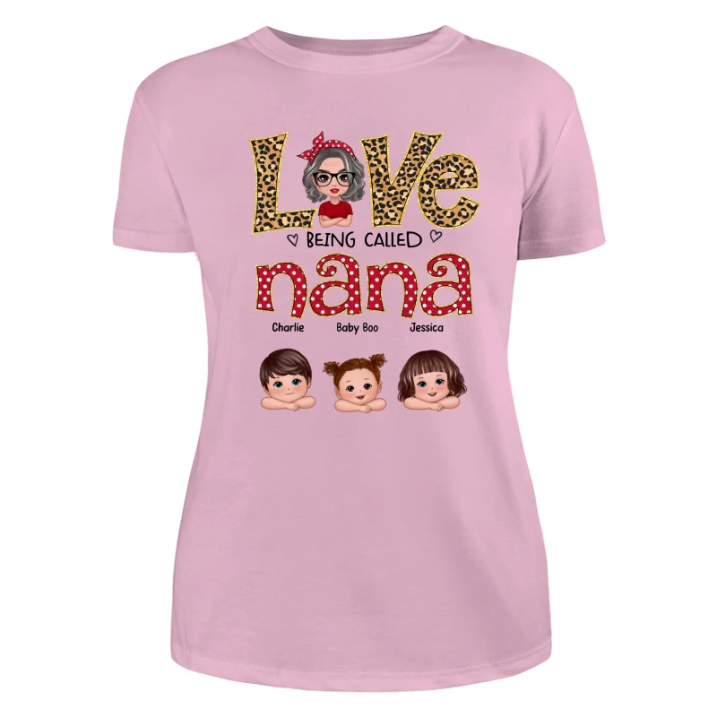 Love Being Called Grandma Polka Dot Doll Grandma Grandkids Personalized Shirt - Image 11