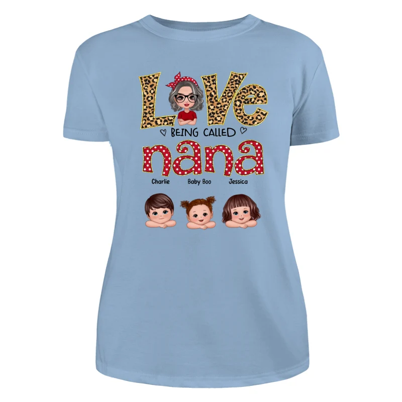Love Being Called Grandma Polka Dot Doll Grandma Grandkids Personalized Shirt - Image 12