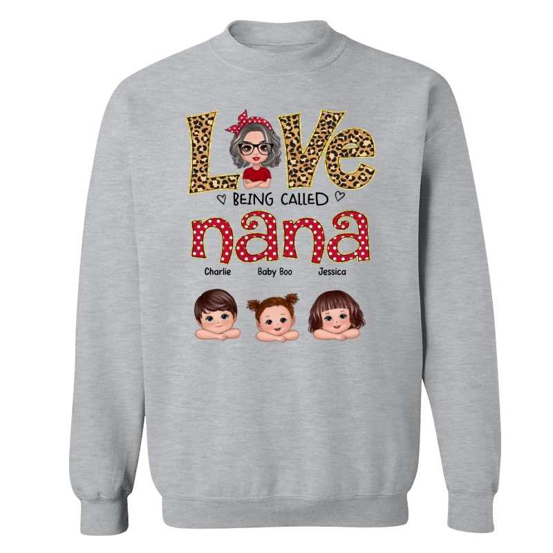 Love Being Called Grandma Polka Dot Doll Grandma Grandkids Personalized Shirt - Image 18
