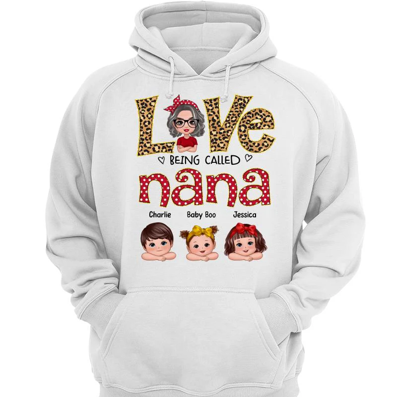 Love Being Called Grandma Polka Dot Doll Grandma Grandkids Personalized Shirt - Image 3
