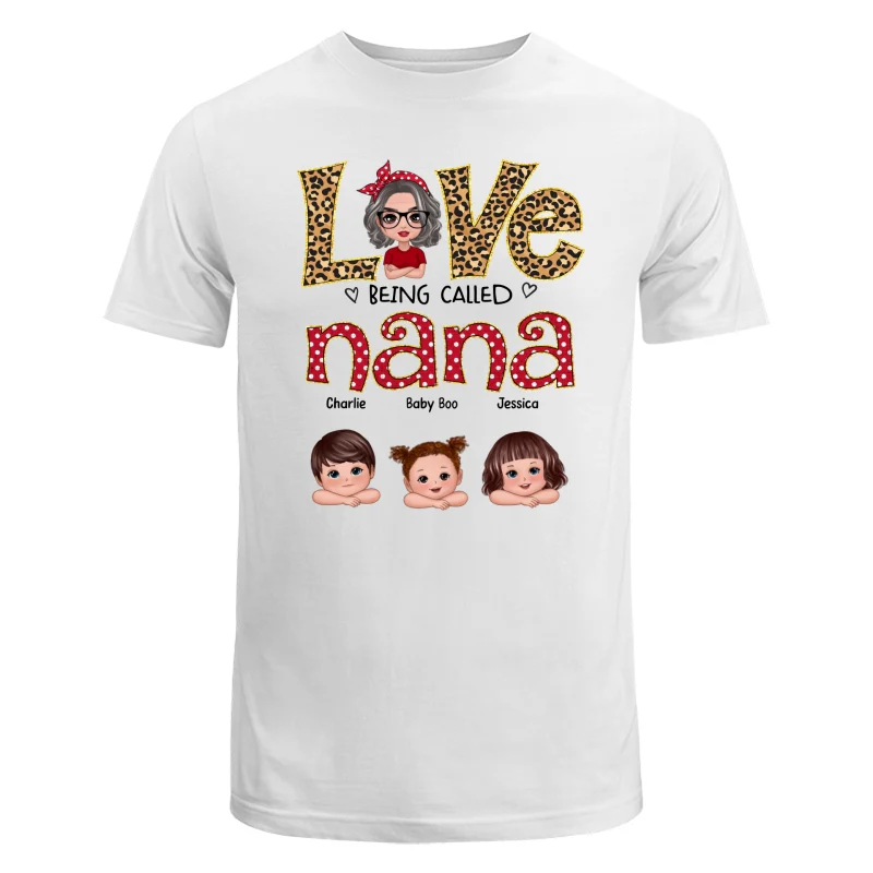 Love Being Called Grandma Polka Dot Doll Grandma Grandkids Personalized Shirt - Image 5