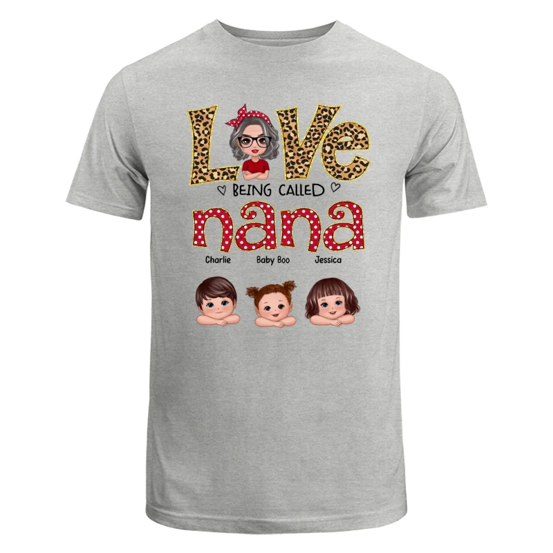 Love Being Called Grandma Polka Dot Doll Grandma Grandkids Personalized Shirt - Image 6