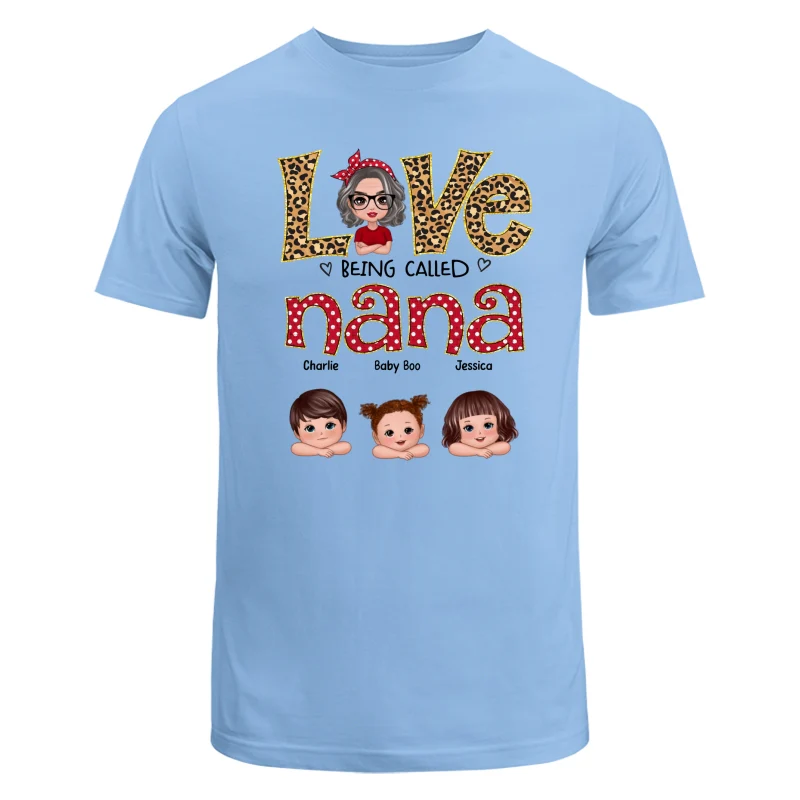 Love Being Called Grandma Polka Dot Doll Grandma Grandkids Personalized Shirt - Image 8