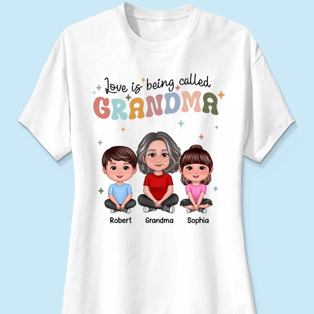 Love Being Called Grandma Retro Style Personalized Shirt - Image 11