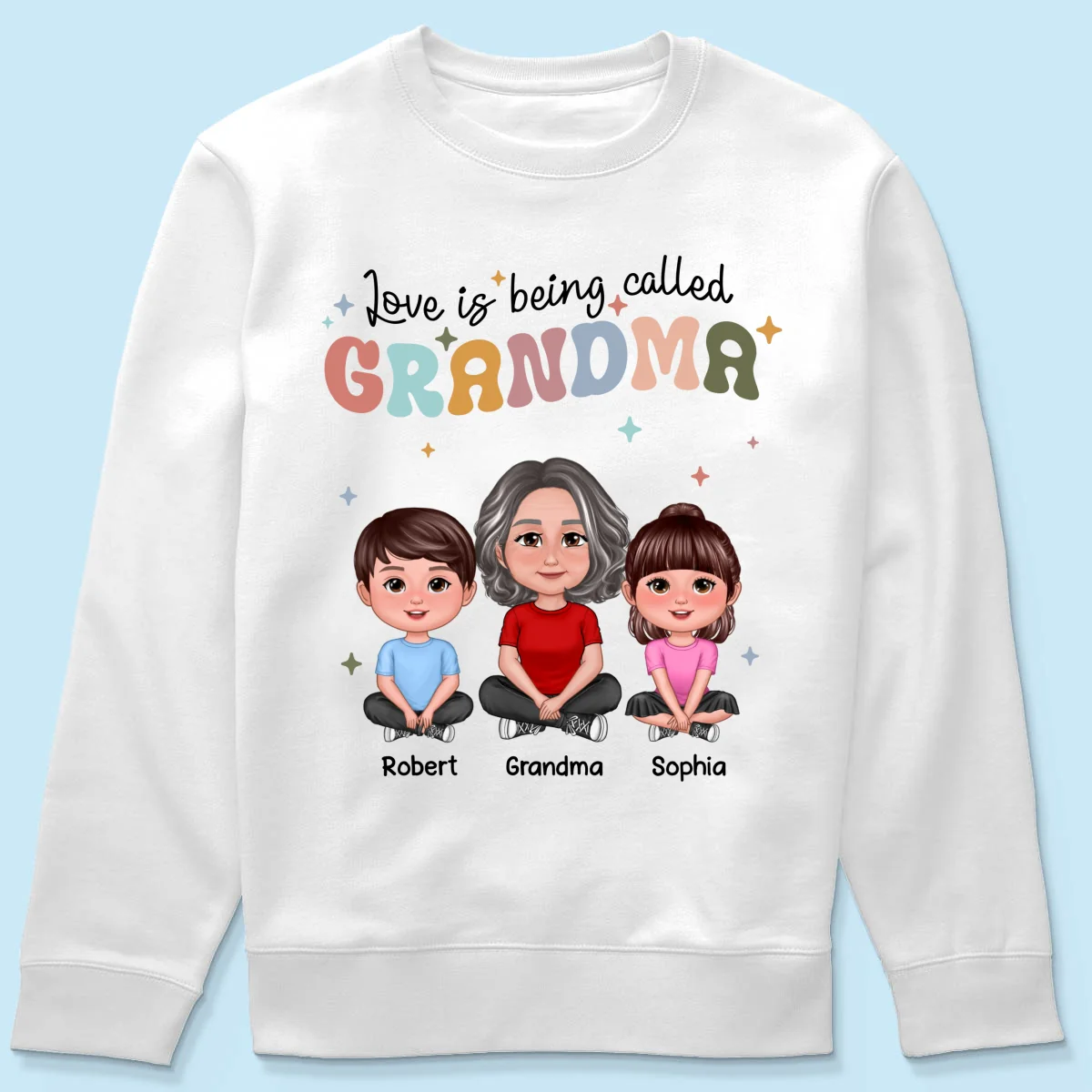 Love Being Called Grandma Retro Style Personalized Shirt - Image 19