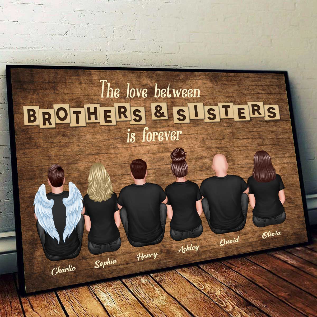 The Love Between Brothers & Sisters Is Forever - Personalized Poster - Gift For Siblings, Sisters, Brothers - Image 3