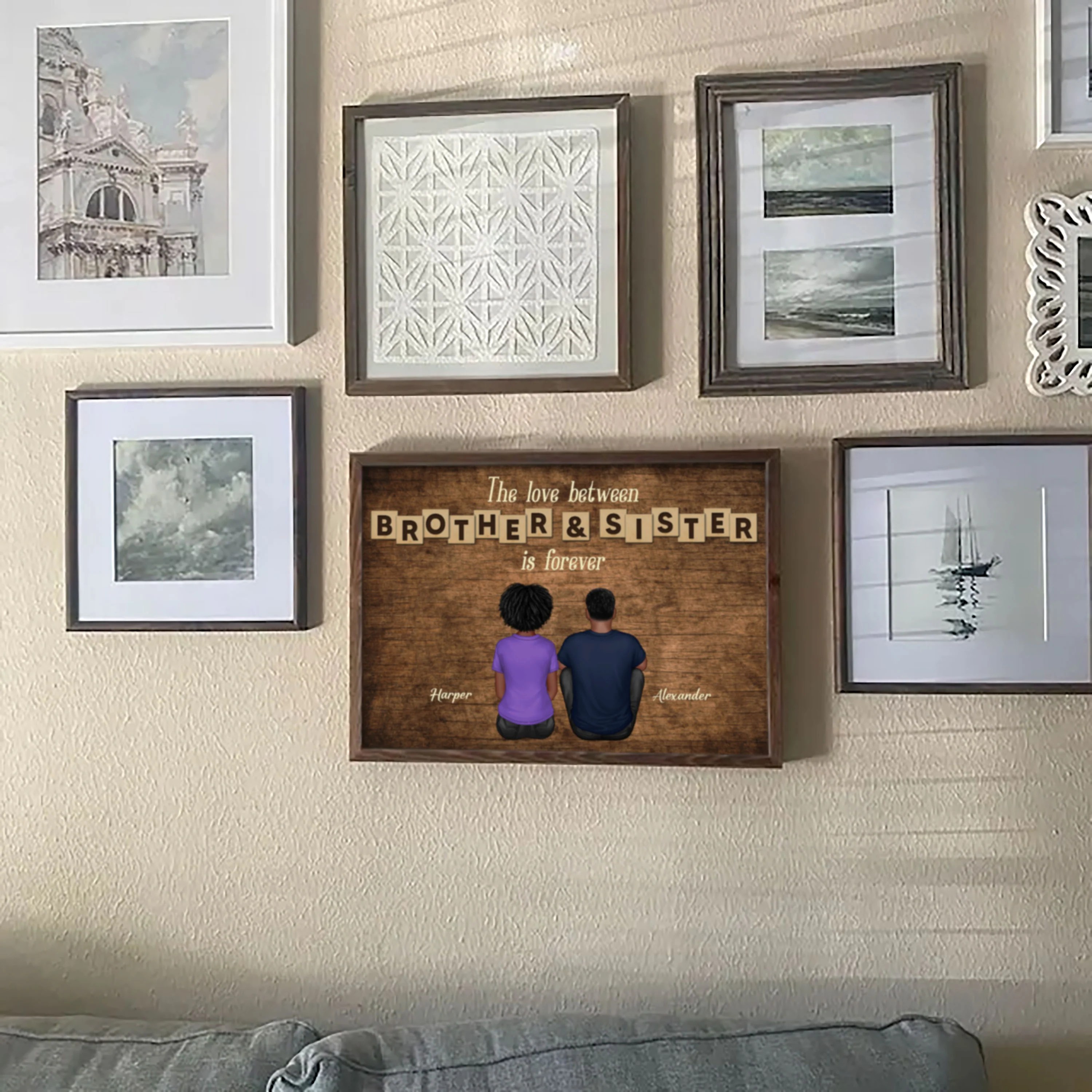 The Love Between Brothers & Sisters Is Forever - Personalized Poster - Gift For Siblings, Sisters, Brothers - Image 6