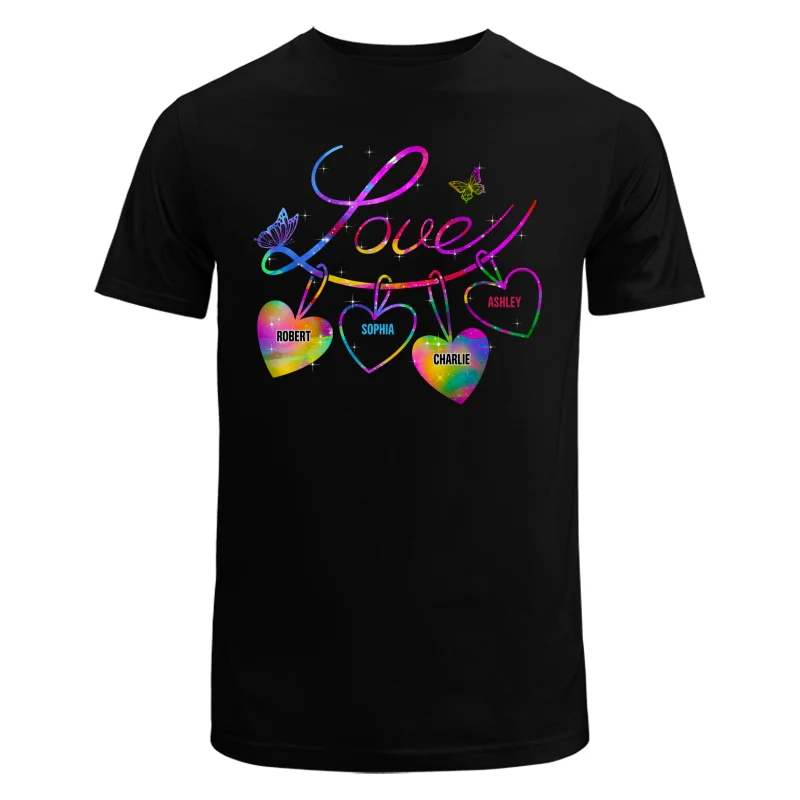 Love Grandma Mom Life Heart Chain Personalized Shirt - Image 5