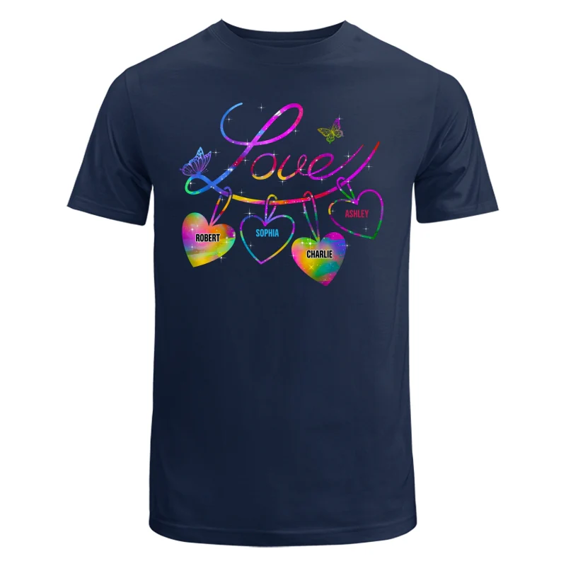 Love Grandma Mom Life Heart Chain Personalized Shirt - Image 6