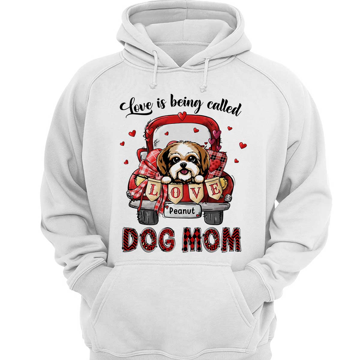 Love Is Being Called Dog Mom Truck Personalized Shirt - Image 3