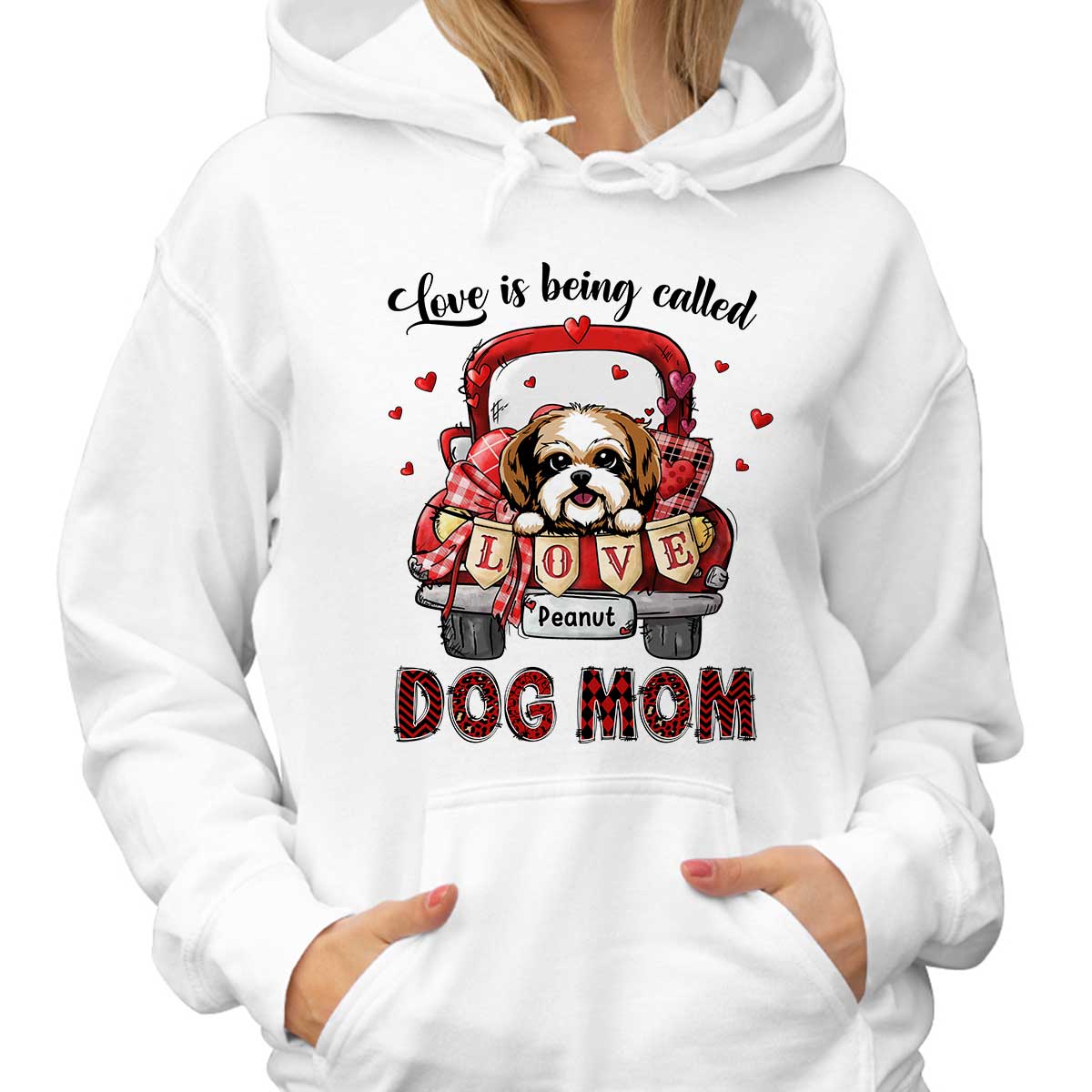 Love Is Being Called Dog Mom Truck Personalized Shirt - Image 4