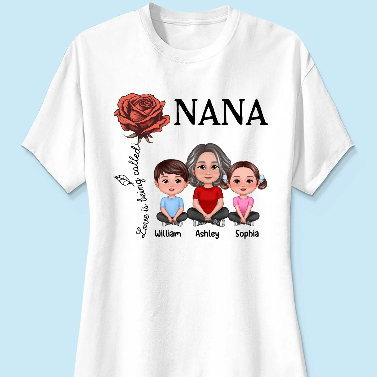 Love Is Being Called Grandma Birth Month Flower Personalized Shirt - Image 11