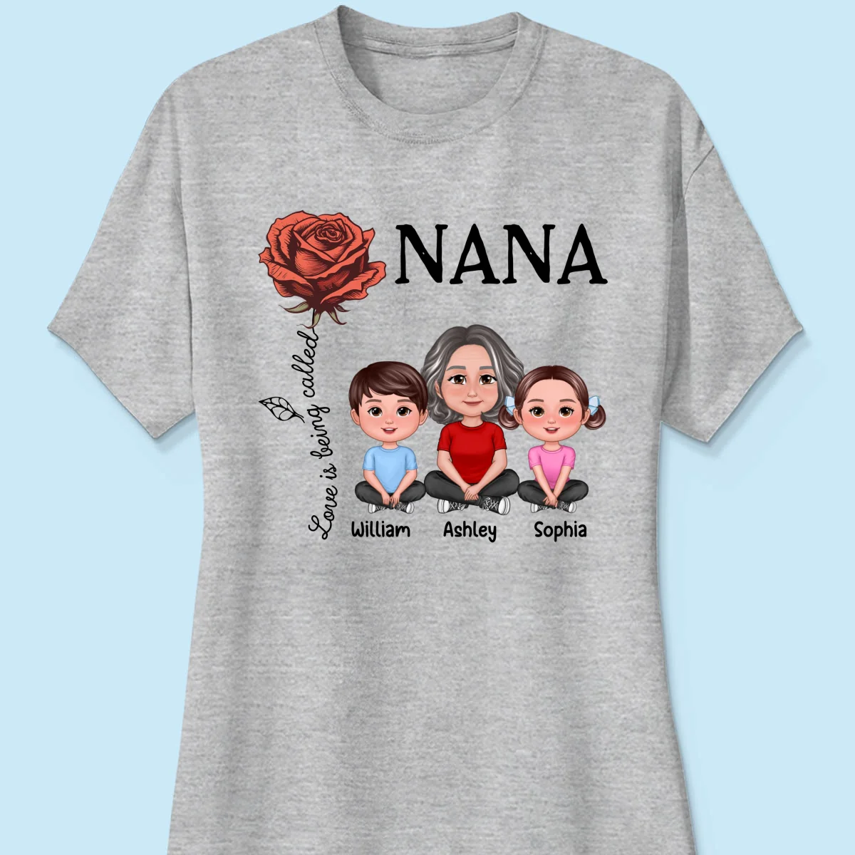 Love Is Being Called Grandma Birth Month Flower Personalized Shirt - Image 12