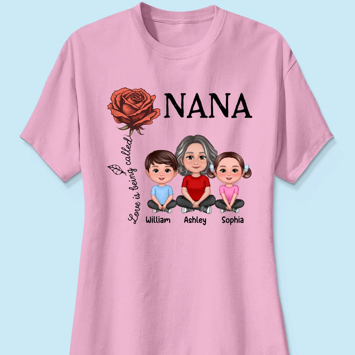 Love Is Being Called Grandma Birth Month Flower Personalized Shirt - Image 13