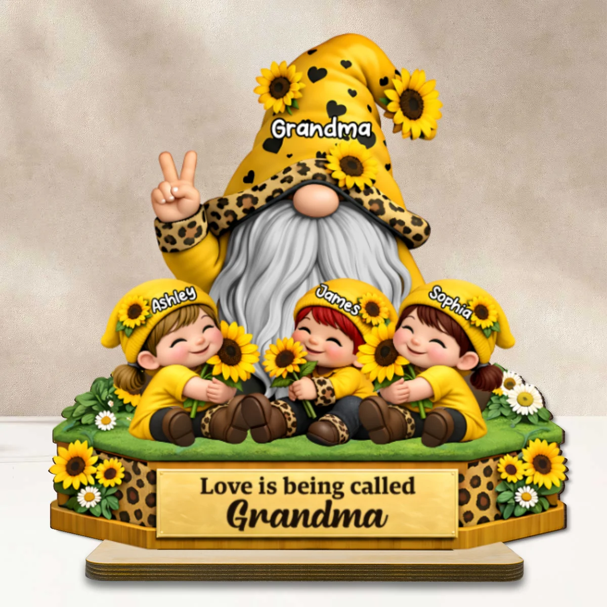 Love Is Being Called Grandma - Personalized 2-Layered Wooden Plaque - Sentimental Gift for Grandma - Image 11