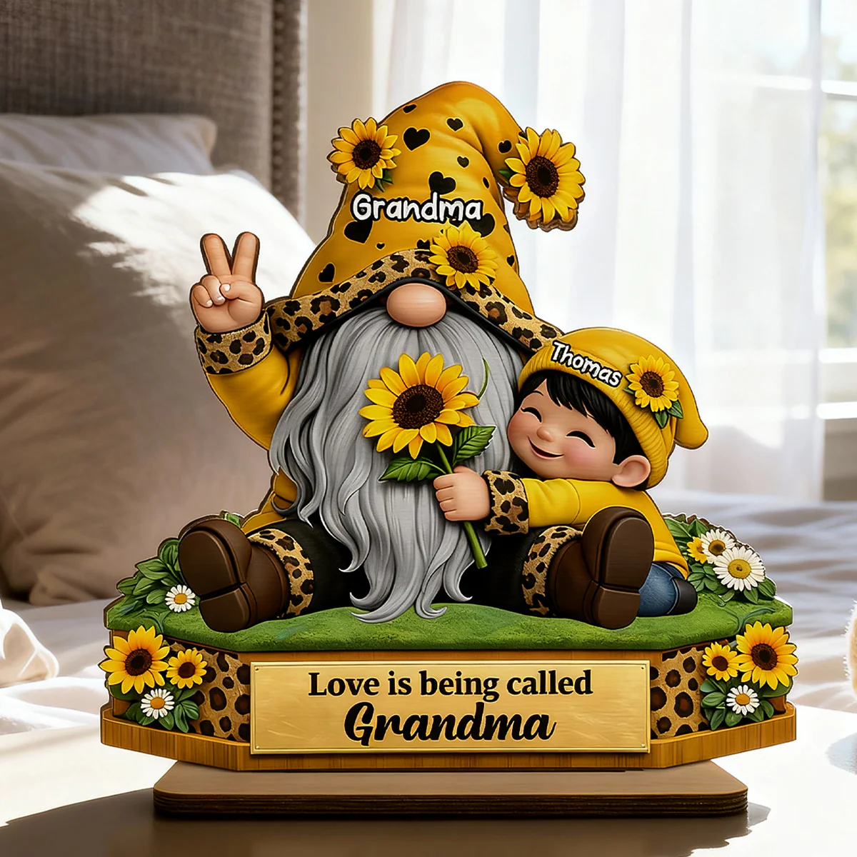 Love Is Being Called Grandma - Personalized 2-Layered Wooden Plaque - Sentimental Gift for Grandma - Image 5