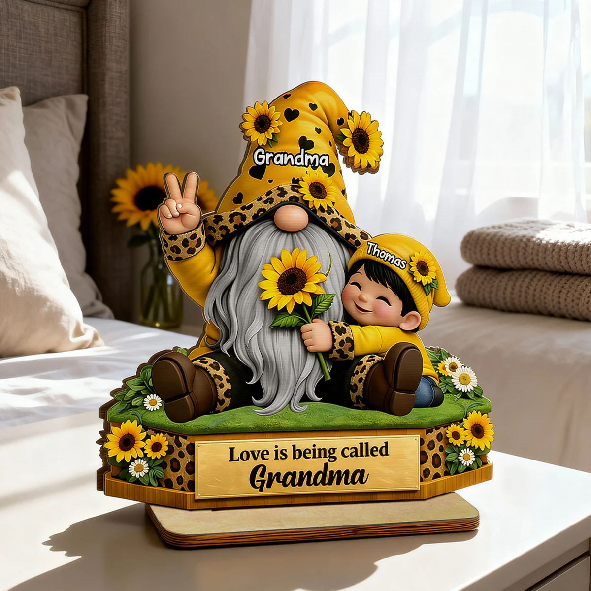 Love Is Being Called Grandma - Personalized 2-Layered Wooden Plaque - Sentimental Gift for Grandma - Image 8