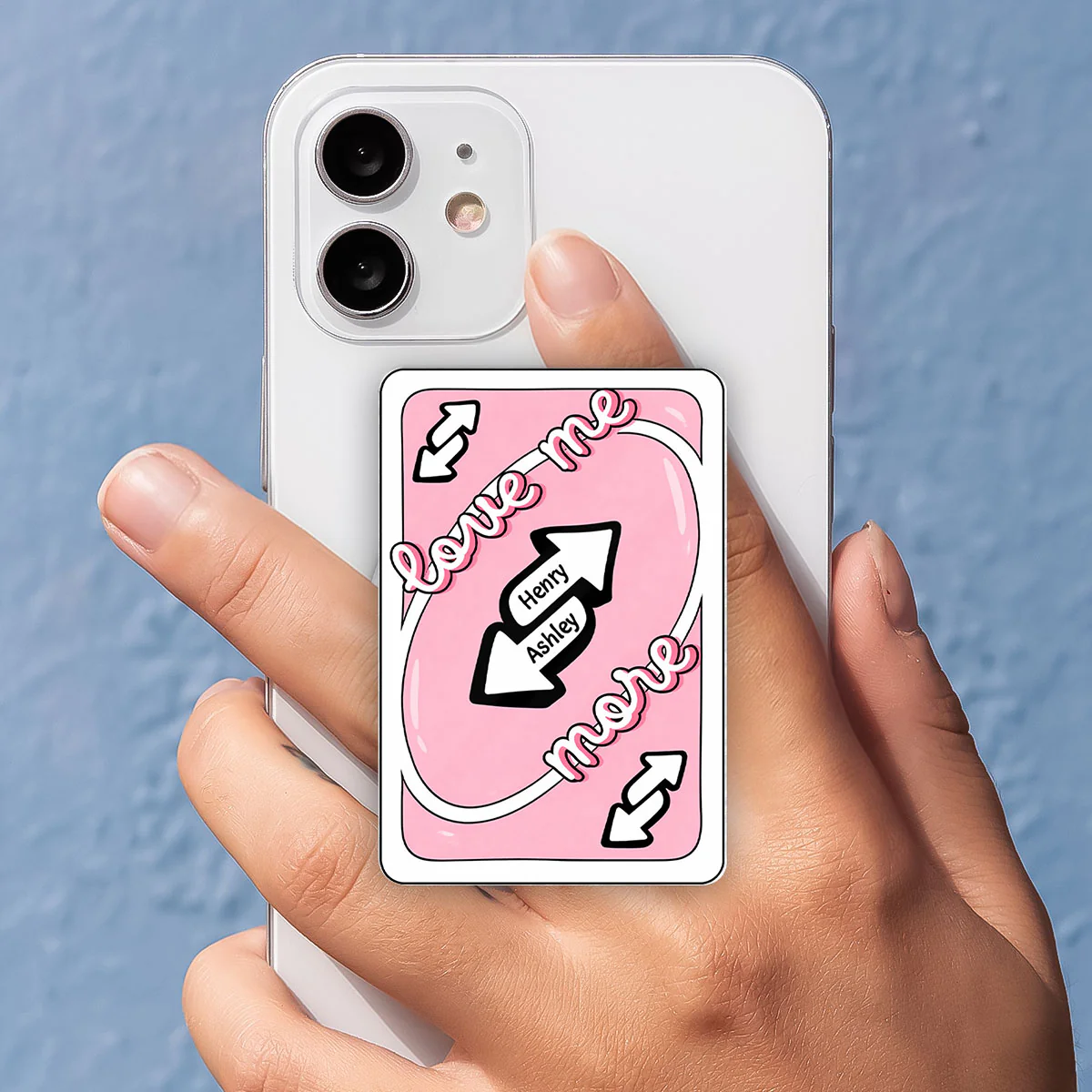 Love Me More Romance Lovers - Personalized Acrylic Magnetic Phone Grip - Anniversary, Valentine's Day Gift, Gift For Him, Gift For Her - Image 5