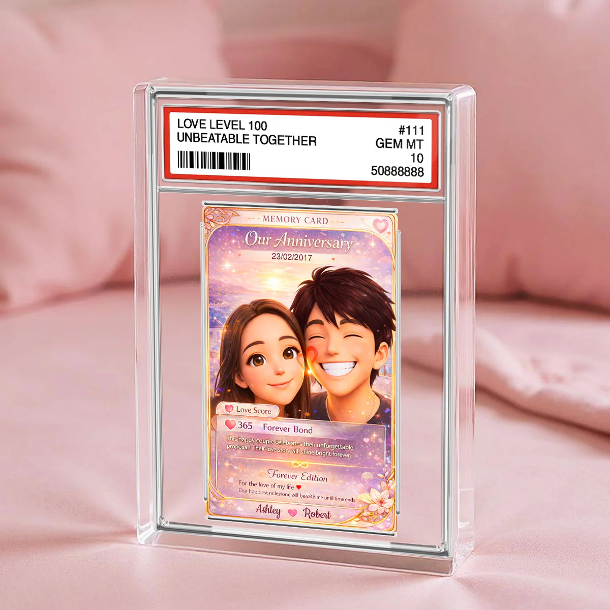 Love Memory Card For Couple - Personalized Rectangle Acrylic Block Plaque - Valentine's Gift For Him, For Her, For Couple - Image 5
